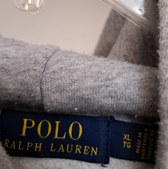 Polo by Ralph Lauren Heather Gray Hoodie Sweatshirt - Picture 3 of 3
